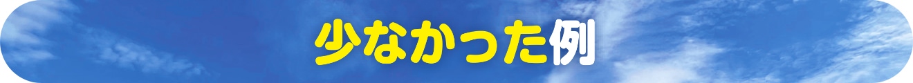 少なかった例 TOP30