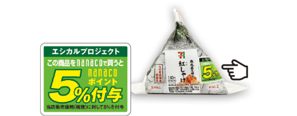 対象商品にシールを貼ってお客様にお知らせ