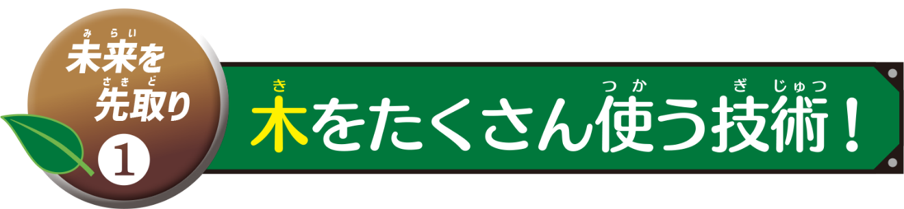 未来を先取り①木をたくさん使う技術!