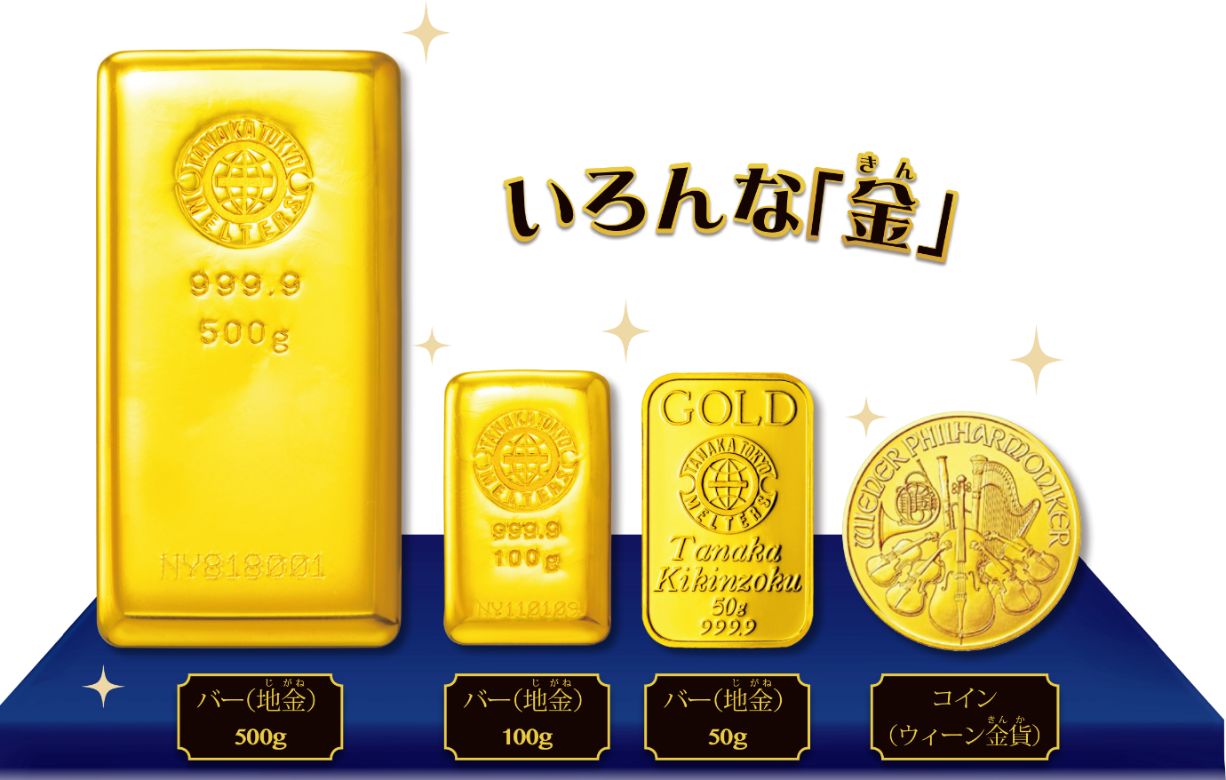 「金」にもいろんな商品がある