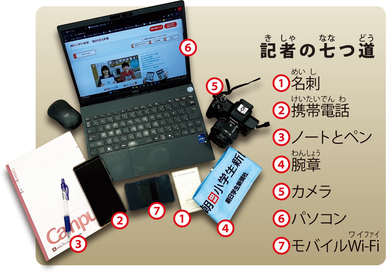 記者の七つ道具