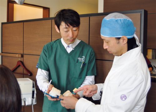 歯科医師と相談しながら仕上げる