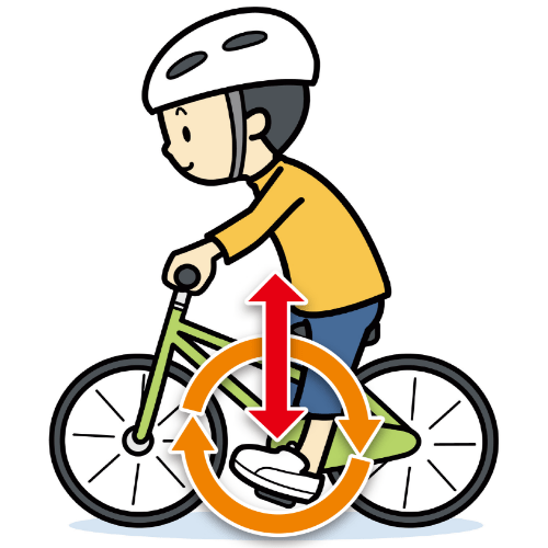 自転車を漕ぐイラスト