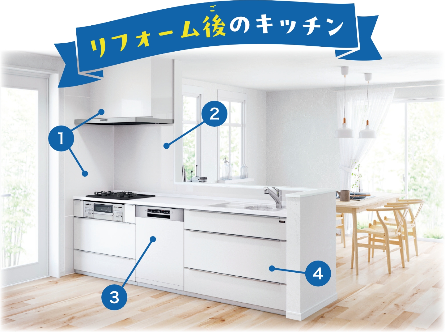 リフォーム後のキッチン
