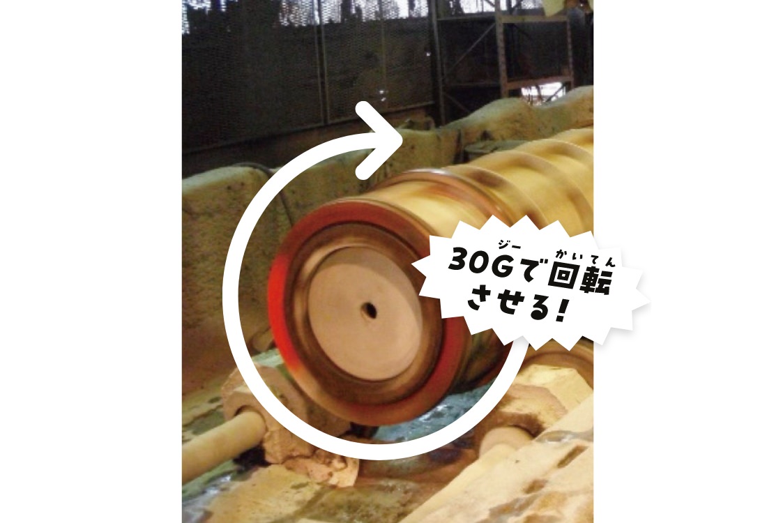 30Gで回転させる