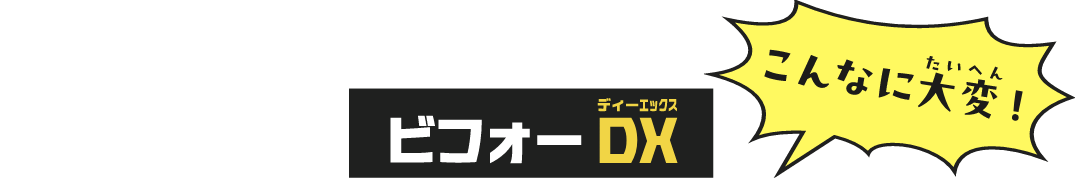 ビフォーDX こんなに大変